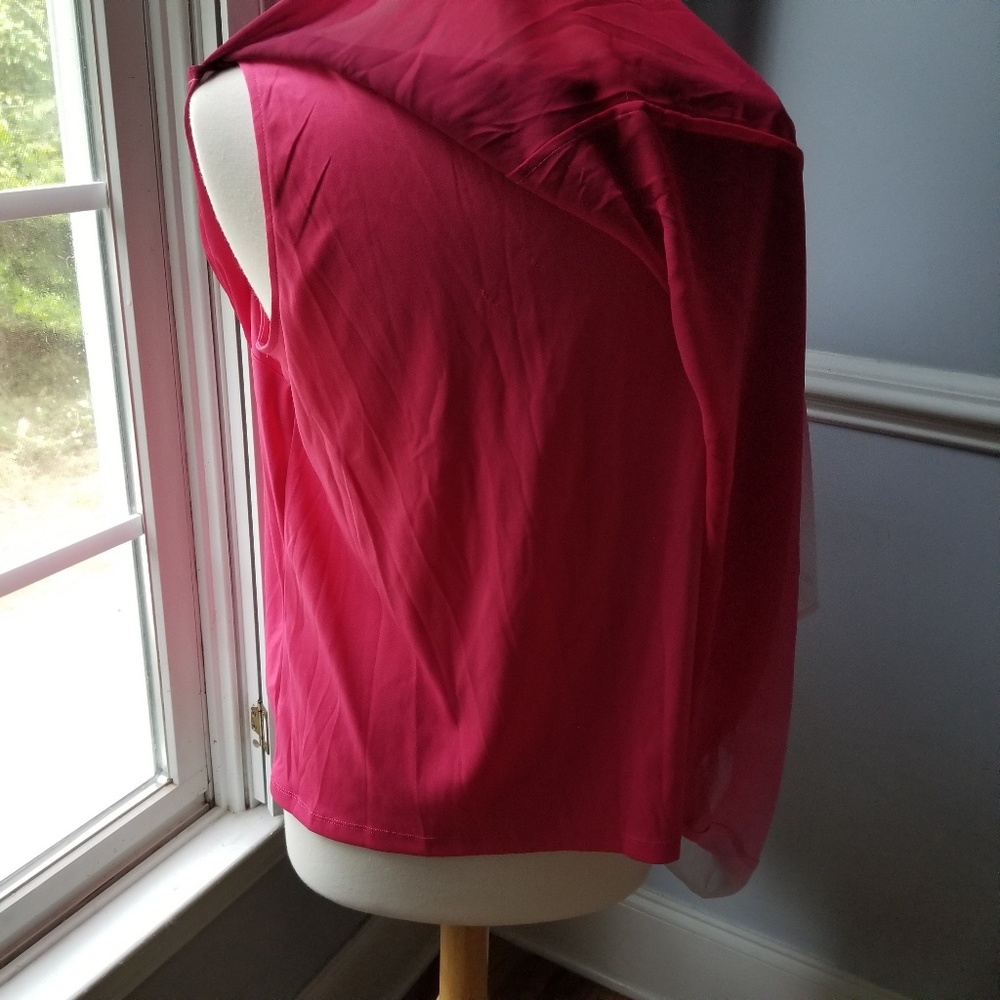 Lane Bryant ombre raspberry pink top 14/16 - Picture 3 of 3